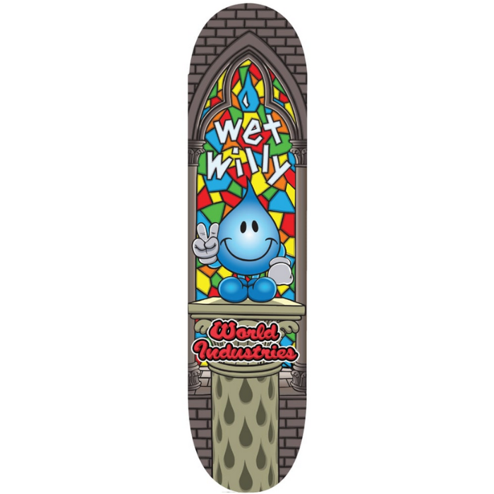 World Industries Wet Willy Stained Glass Skateboard Deck