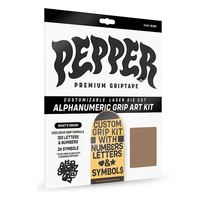 Pepper Griptape Alphanumeric Custom Grip Kit